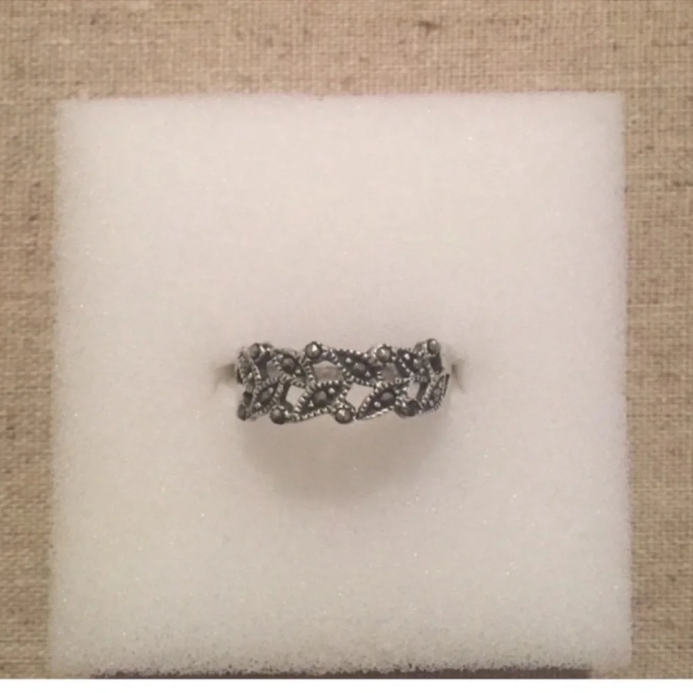 Lord & Taylor | Ring | Sterling Silver Marcasite | Boho | Fairy Goth | Folklore
